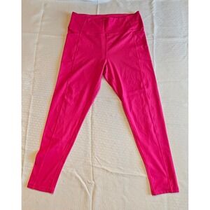 Victoria's Secret Leggings Womens 16 Pink High‎ Rise Athletic Side Pockets Yoga